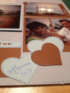 un dettaglio della mia pagina di scrapbook